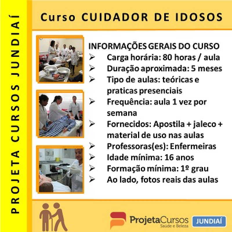 Curso Cuidador de Idosos Vila Santista - Curso para Cuidador de Idoso