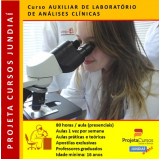 curso auxiliar de laboratório de análises clínicas Vila Jeriva
